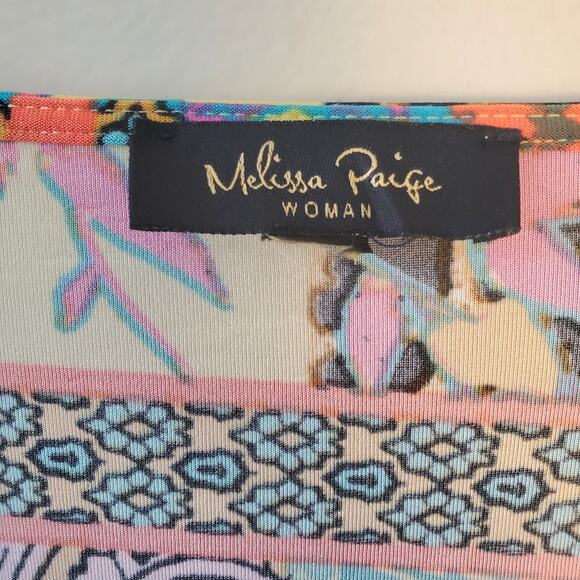 Melissa Paige Womens Shirt Top Beaded Neckline Blouse Sz 4XL 3/4 Sleeve V Neck - Picture 10 of 12